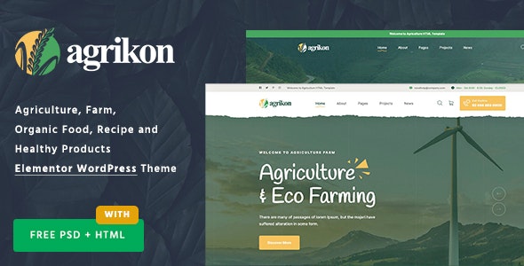 Agrikon – Organic Food & Agriculture WooCommerce Theme 1.3.2