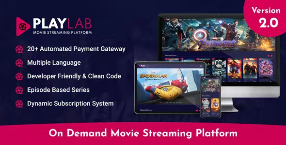PlayLab – On Demand Movie Streaming Platform 3.2
