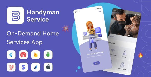 Handyman Service – On-Demand Home Service Flutter App with ChatGPT Integration 11.13.2