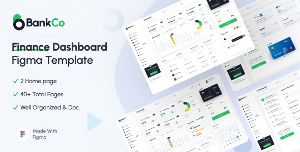 BankCo – Admin Dashboard Figma UI Templates