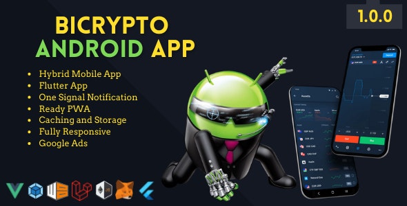 Bicrypto Android App – OneSignal, Google Ads, Fully Customizable