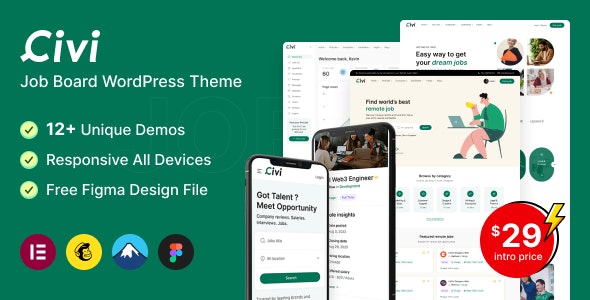 Civi – Job Board WordPress Theme 2.1.4
