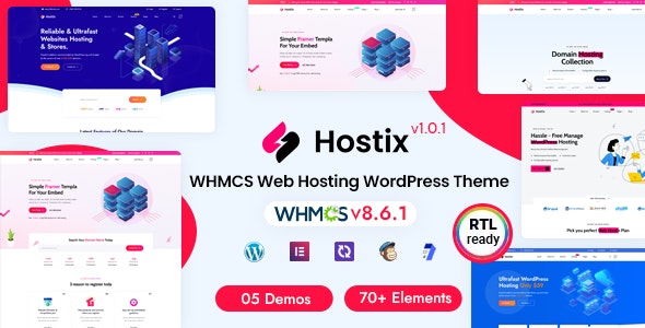 Hostix – Hosting WHMCS WordPress Theme 2.0.2