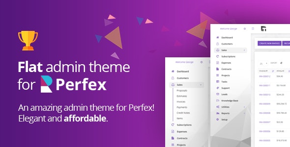 Perfex CRM – Flat Theme for Admin (Backend) Interface 1.0.4