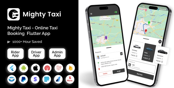 Taxi – Flutter Online Taxi Booking Full Solution with Bidding | User | Driver | Admin Laravel Panel 17.0