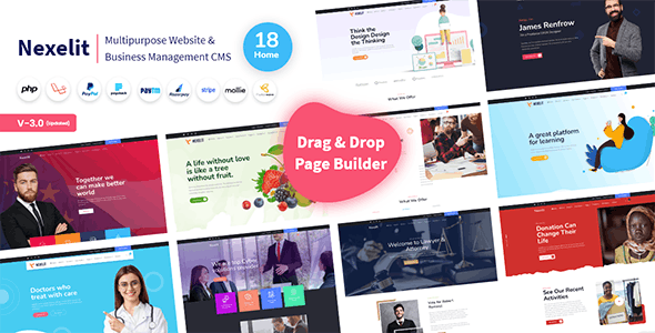 Nexelit – Multipurpose Website CMS & Business CMS 4.0.0