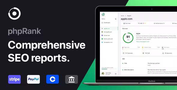 phpRank – SEO Reports & Tools Platform (SaaS)
