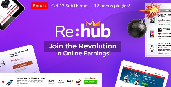 REHub – Price Comparison, Multi Vendor Marketplace WordPress Theme 19.8.8