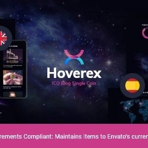 Hoverex | Cryptocurrency, NFT & ICO WordPress Theme + Spanish 1.5.10