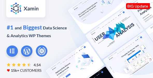 Xamin - Data Science Analytics SaaS WordPress Theme 3.4.6
