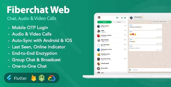 Fiberchat Web | Chat Calling Web App | Flutter Web App