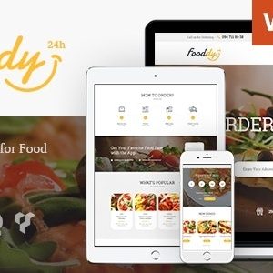 Fooddy 24/7 - Food Ordering & Delivery WordPress Theme + Elementor + RTL 1.3.8