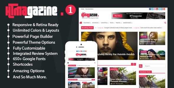 HTmagazine - WordPress Newspaper Magazine Blog Theme