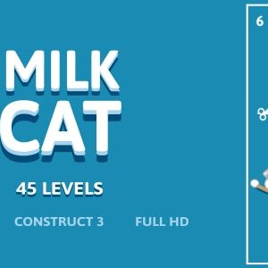 Milk For Cat - HTML5 Game (Construct3)
