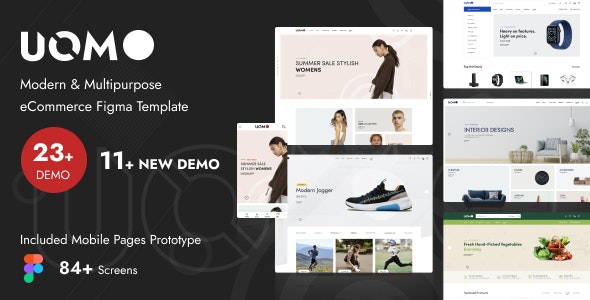 Uomo - Modern & Multipurpose eCommerce Figma Template